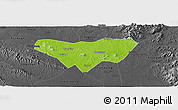 Physical Panoramic Map of Anlu, darken, desaturated