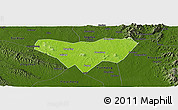 Physical Panoramic Map of Anlu, darken