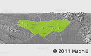Physical Panoramic Map of Anlu, desaturated