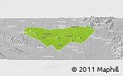 Physical Panoramic Map of Anlu, lighten, desaturated