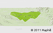 Physical Panoramic Map of Anlu, lighten