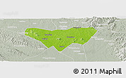 Physical Panoramic Map of Anlu, lighten, semi-desaturated