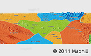 Physical Panoramic Map of Anlu, political outside