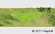 Physical Panoramic Map of Anlu, satellite outside