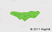 Political Panoramic Map of Anlu, cropped outside