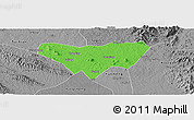 Political Panoramic Map of Anlu, desaturated