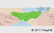 Political Panoramic Map of Anlu, lighten