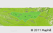 Political Panoramic Map of Anlu, physical outside