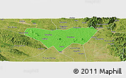 Political Panoramic Map of Anlu, satellite outside