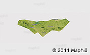 Satellite Panoramic Map of Anlu, cropped outside