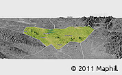 Satellite Panoramic Map of Anlu, desaturated