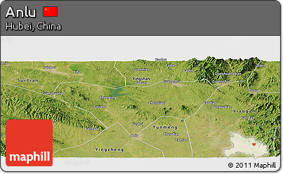 Satellite Panoramic Map of Anlu
