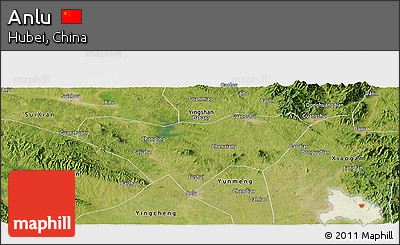 Satellite Panoramic Map of Anlu