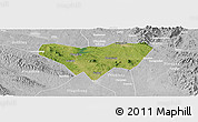 Satellite Panoramic Map of Anlu, lighten, desaturated