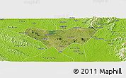 Satellite Panoramic Map of Anlu, physical outside