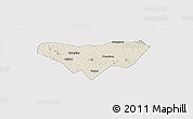 Shaded Relief Panoramic Map of Anlu, cropped outside