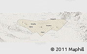 Shaded Relief Panoramic Map of Anlu, lighten