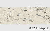 Shaded Relief Panoramic Map of Anlu