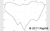 Blank Simple Map of Anlu, cropped outside, no labels