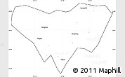 Blank Simple Map of Anlu, cropped outside