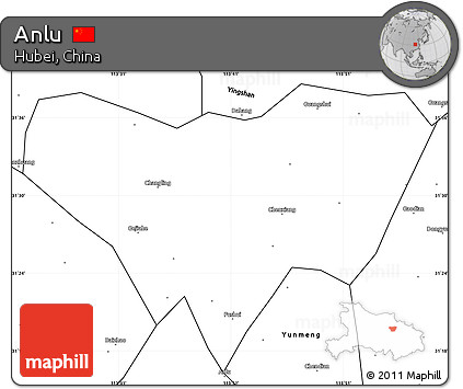 Blank Simple Map of Anlu