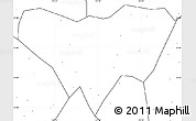 Blank Simple Map of Anlu, no labels
