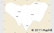 Classic Style Simple Map of Anlu, single color outside