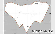 Gray Simple Map of Anlu, cropped outside