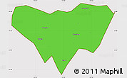 Political Simple Map of Anlu, cropped outside
