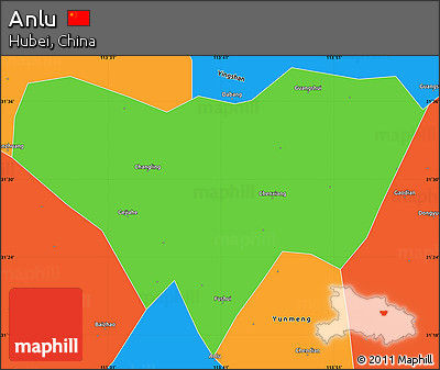 Political Simple Map of Anlu