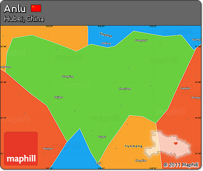 Political Simple Map of Anlu