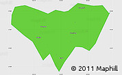 Political Simple Map of Anlu, single color outside
