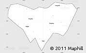 Silver Style Simple Map of Anlu, cropped outside