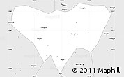 Silver Style Simple Map of Anlu
