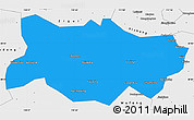 Political Simple Map of Changyang, single color outside, borders and labels