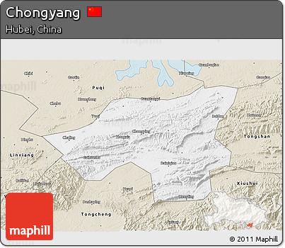 Classic Style 3D Map of Chongyang