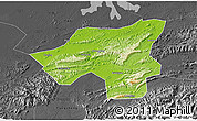 Physical 3D Map of Chongyang, darken, desaturated