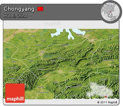 Satellite 3D Map of Chongyang