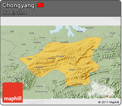 Savanna Style 3D Map of Chongyang