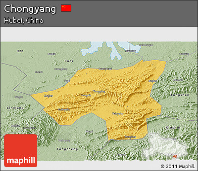 Savanna Style 3D Map of Chongyang