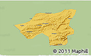 Savanna Style 3D Map of Chongyang, single color outside