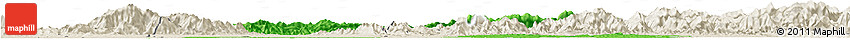 Political Horizon Map of Chongyang, shaded relief outside