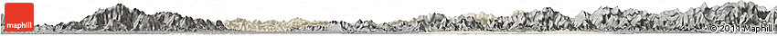 Shaded Relief Horizon Map of Chongyang, darken, semi-desaturated