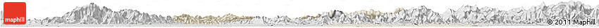 Shaded Relief Horizon Map of Chongyang, desaturated