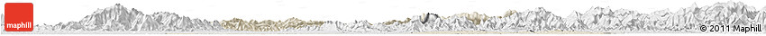 Shaded Relief Horizon Map of Chongyang, lighten, desaturated