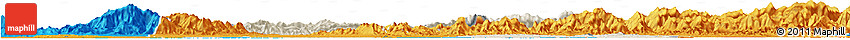 Shaded Relief Horizon Map of Chongyang, political outside