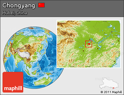 Physical Location Map of Chongyang