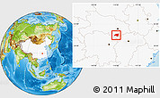 Physical Location Map of Chongyang, highlighted country