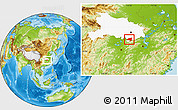 Physical Location Map of Chongyang, highlighted parent region