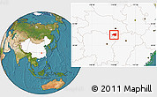 Satellite Location Map of Chongyang, highlighted country